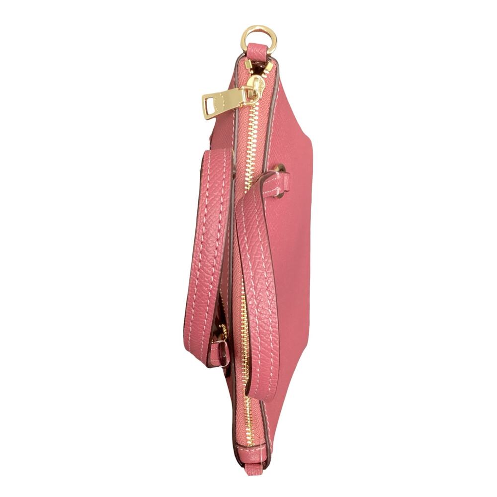 NWT Coach Mini Gallery Tote/ Crossbody Leather Zipper Closure Logo Bag Tag Pink - Picture 7 of 13